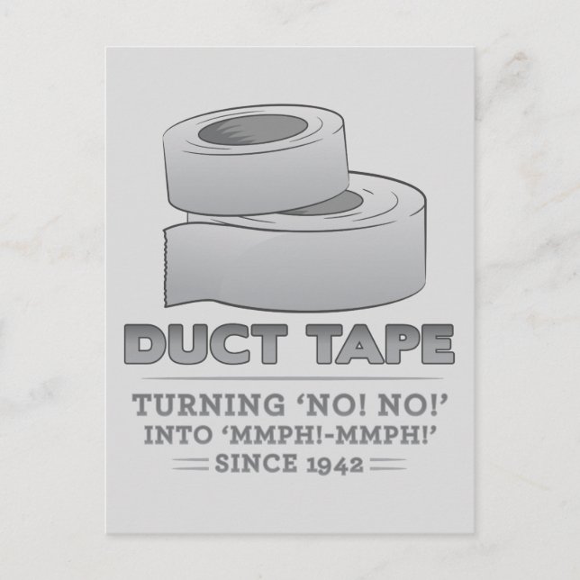 Postal cinta de ducto - ¡girando no! no! ¡en mmph! ¡mmph! (Anverso)
