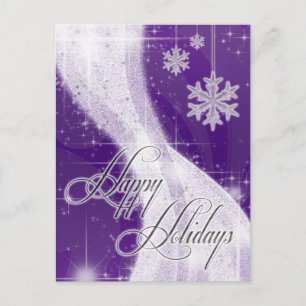Postal Cinta de estrella nevada (púrpura profundo)