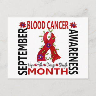 Postal Cinta de flor de Mes de Conciencia sobre el Cáncer