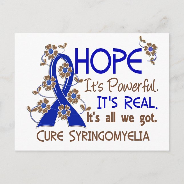 Postal Cinta de Flores Hope Syringomyelia (Anverso)