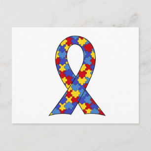 Postal Cinta de la conciencia del autismo