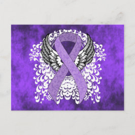 Postal Cinta de lavanda con alas