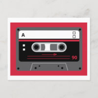Cinta de mezcla de cassette antigua Skool rojo y n