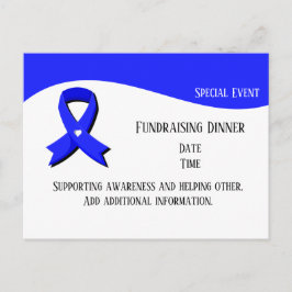 Postal Cinta de sensibilización azul recaudación de fondo