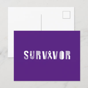 Postal Cinta de sobrevivientes de Cáncer Inspirador Motiv