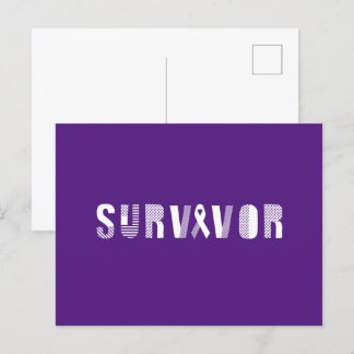 Postal Cinta de sobrevivientes de Cáncer Inspirador Motiv