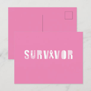 Postal Cinta de sobrevivientes de Cáncer Inspirador Motiv