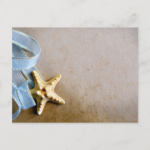 Postal Cinta estelar y azul