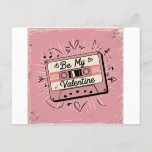 Postal Cinta retro de San Valentín, para él, para ella