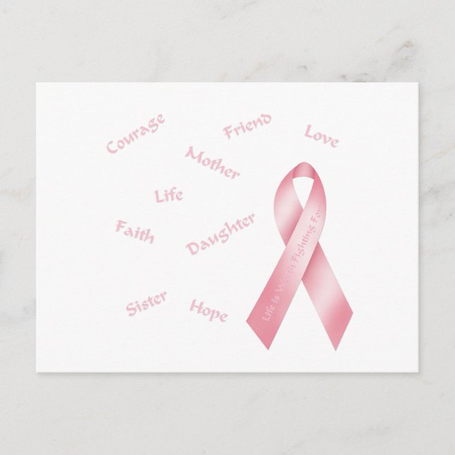 Postal Cinta rosa (Anverso)