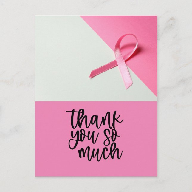 Postal Cinta rosa Conciencia sobre el cáncer de mama (Anverso)