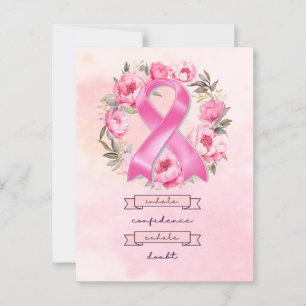 Postal Cinta rosa Concienciación sobre el cáncer de mama