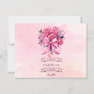 Postal Cinta rosa Concienciación sobre el cáncer de mama