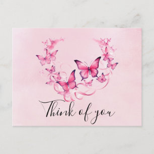 Postal Cinta Rosa de Conciencia del Cáncer de Mama 