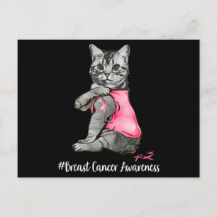 Postal Cinta Rosa De Gato Graciosa En Octubre Usamos Brea