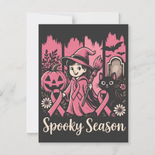 Postal Cinta rosa de temporada de fantasía - Bruja de Hal