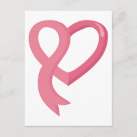 Cinta rosada del corazón del cáncer de mama