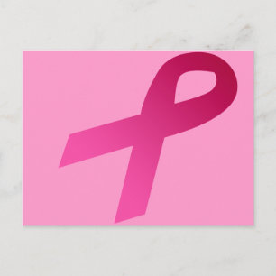 Postal Cinta rosada para la concienciación sobre el cánce