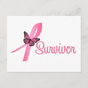 Postal Cinta sobreviviente del cáncer de mama