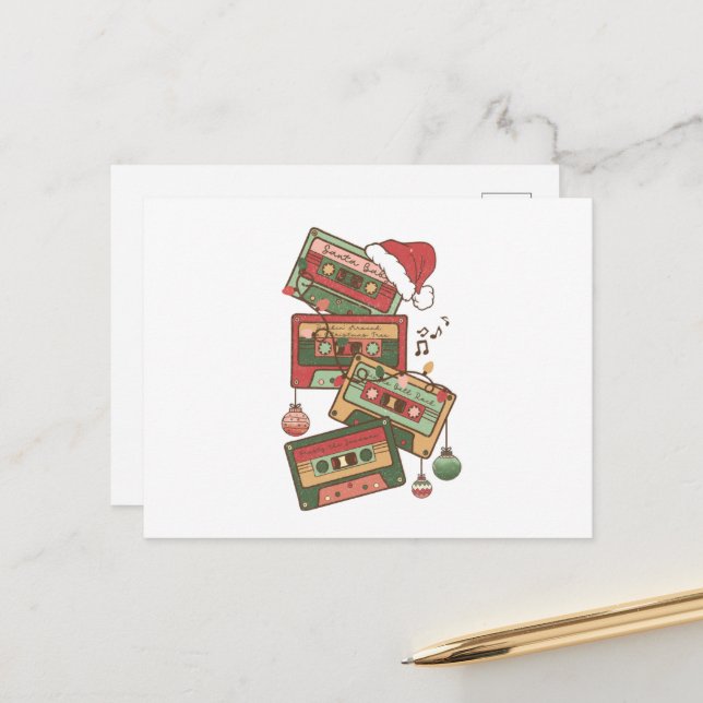 Postal Cintas cassette de música navidad (Anverso/Reverso In Situ)