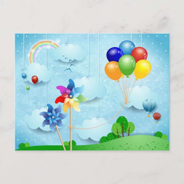 Postal Cintas y globos (Anverso)