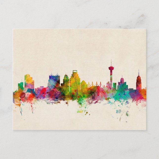 Postal Cintura de la ciudad de San Antonio Texas (Anverso)