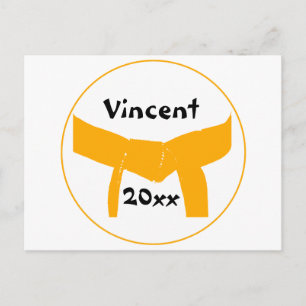 Postal Cinturón Naranja de artes marciales