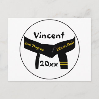 Postal Cinturón negro de 2º grado de artes marciales