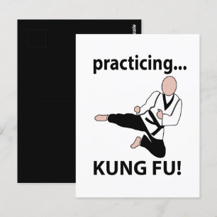 Postal Cinturón Negro de Artes Marciales Kung Fu