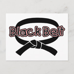 Postal Cinturón negro (rojo)