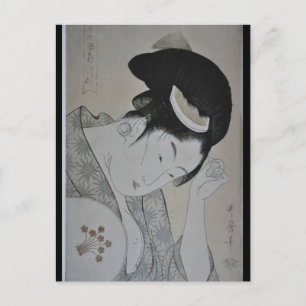 Postal Circa de la mujer japonesa 1793-1794