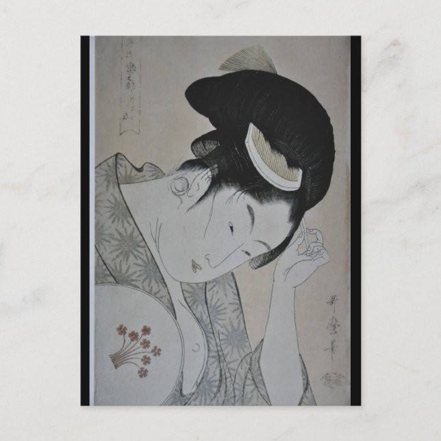 Postal Circa de la mujer japonesa 1793-1794 (Anverso)