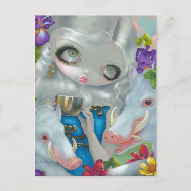 Postal "Circe and the Swine" (Anverso)
