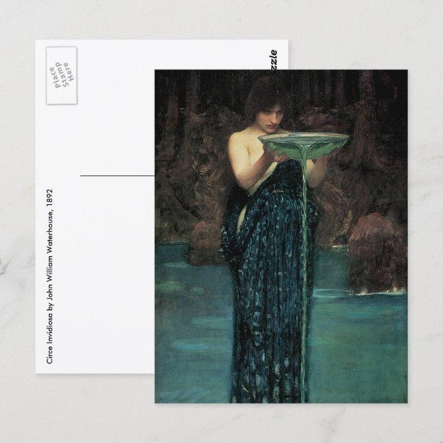Postal Circe Invidiosa de John William Waterhouse (Anverso / Reverso)