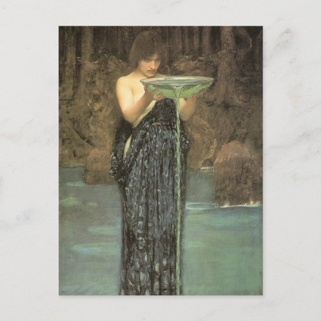 Postal Circe Invidiosa Por J W Waterhouse 1892 (Anverso)
