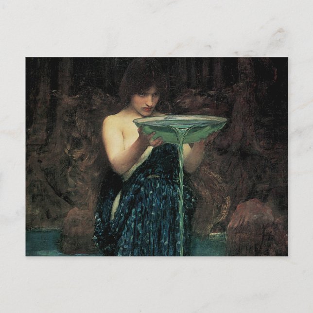 Postal Circe Invidiosa por John William Waterhouse (Anverso)