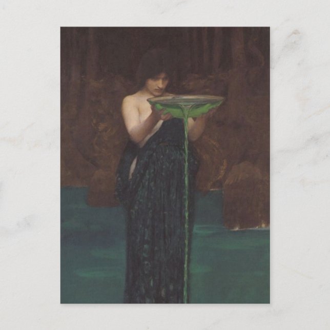 Postal Circe Invidiosa por John William Waterhouse (Anverso)