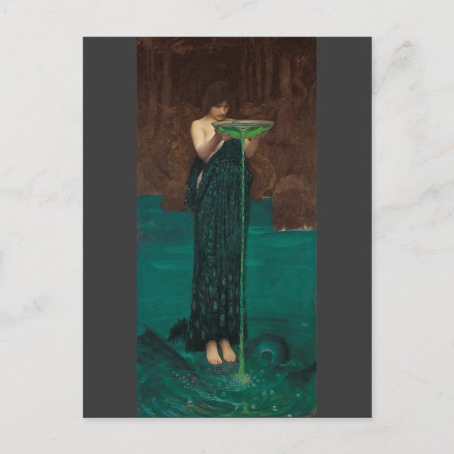 Postal Circe Invidiosa por Waterhouse (Anverso)