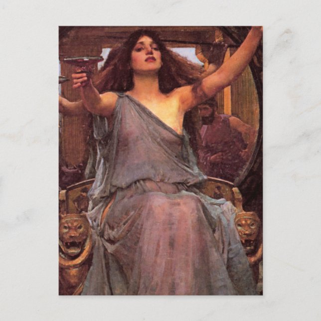 Postal "Circe ofreciendo la copa a Odysseus" (Anverso)