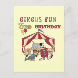 Postal Circo 3 camisetas de cumpleaños y regalos