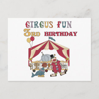 Postal Circo 3 camisetas de cumpleaños y regalos