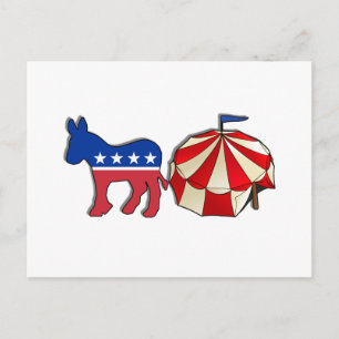 Postal Circo de burro demócrata