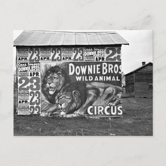 Postal Circo de Tennessee, años 30 (Anverso)