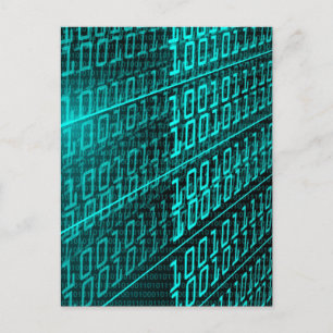 Postal Circuito de tecnología informática futurista Cyber