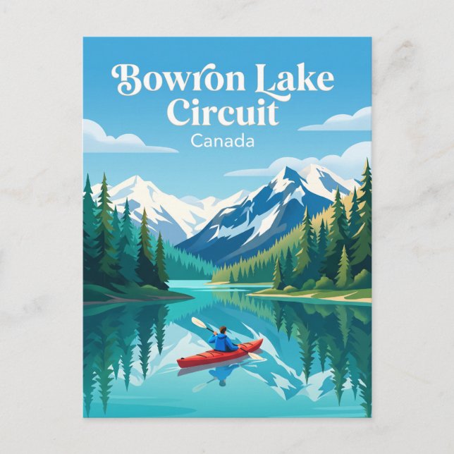 Postal Circuito del lago Bowron Canadá (Anverso)