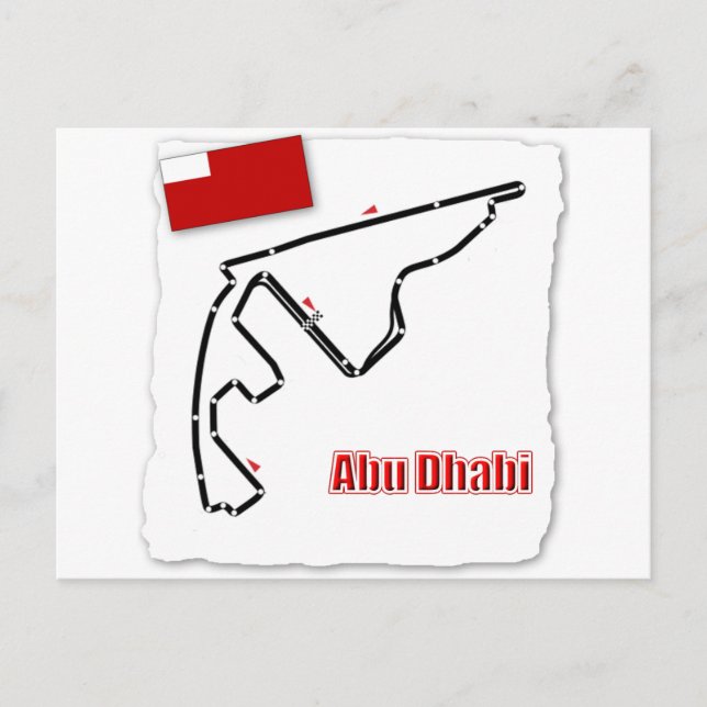 Postal Circuito GP de Abu Dhabi (Anverso)