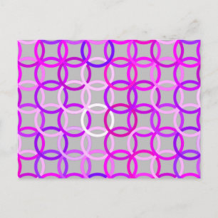 Postal Circulación moderna de mediados del siglo XX, rosa