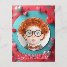 Postal Circular cardíaca romántica