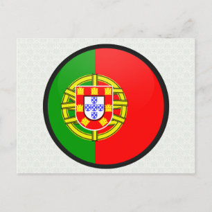Postal Círculo de bandera de calidad de Portugal
