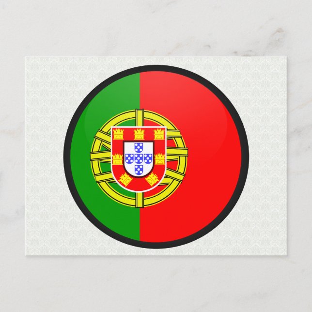Postal Círculo de bandera de calidad de Portugal (Anverso)